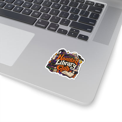 Haunted Library Club Sticker | Halloween Bookish Vinyl Decal