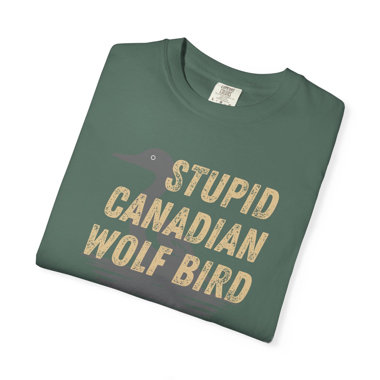 Stupid Canadian Wolf Bird Shirt | Hockey Romance IYKYK Reader Tee
