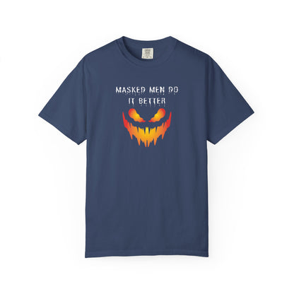 Halloween Graphic T-Shirt - 'Masked Men Do It Better'