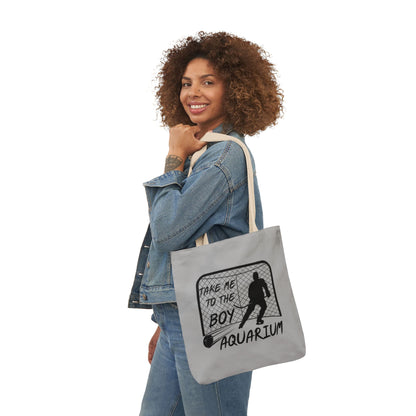 Take Me to the Boy Aquarium Tote Bag | Hockey Fan Canvas Tote
