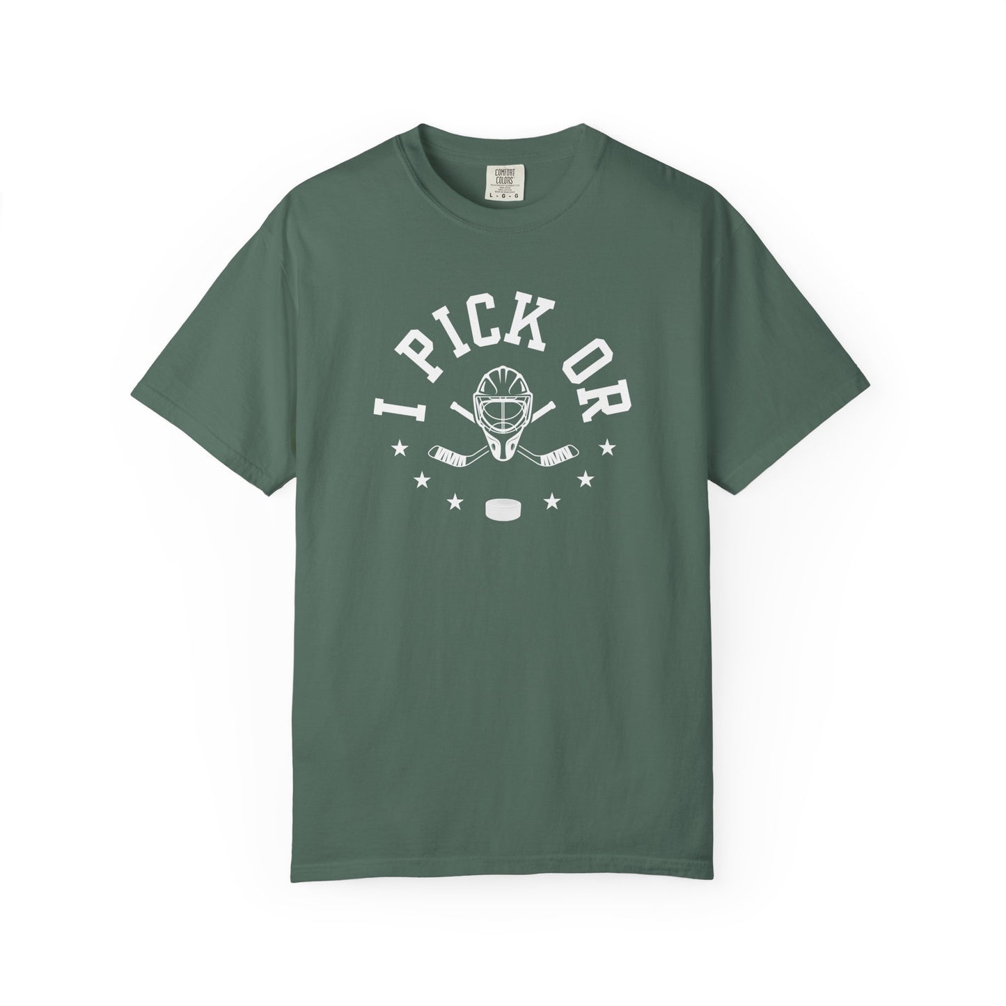 Hockey Romance Reader Tee | "I Pick Or" Goal Mask & Puck Design Relaxed Fit Shirt