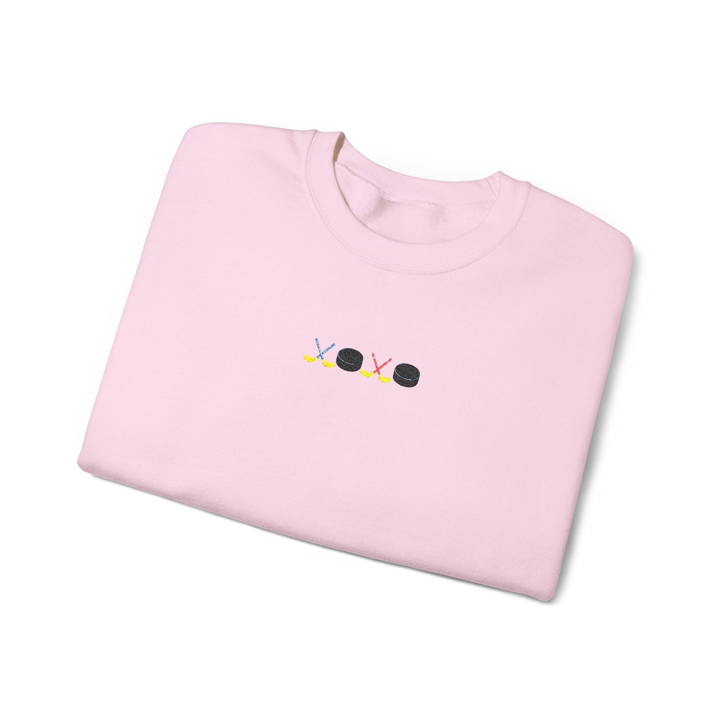 XOXO Hockey Crewneck Sweatshirt | Minimal Embroidered Cozy Pullover