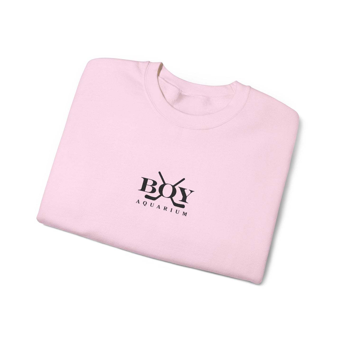 Boy Aquarium Hockey Embroidery Sweatshirt | Minimal Reader Crewneck