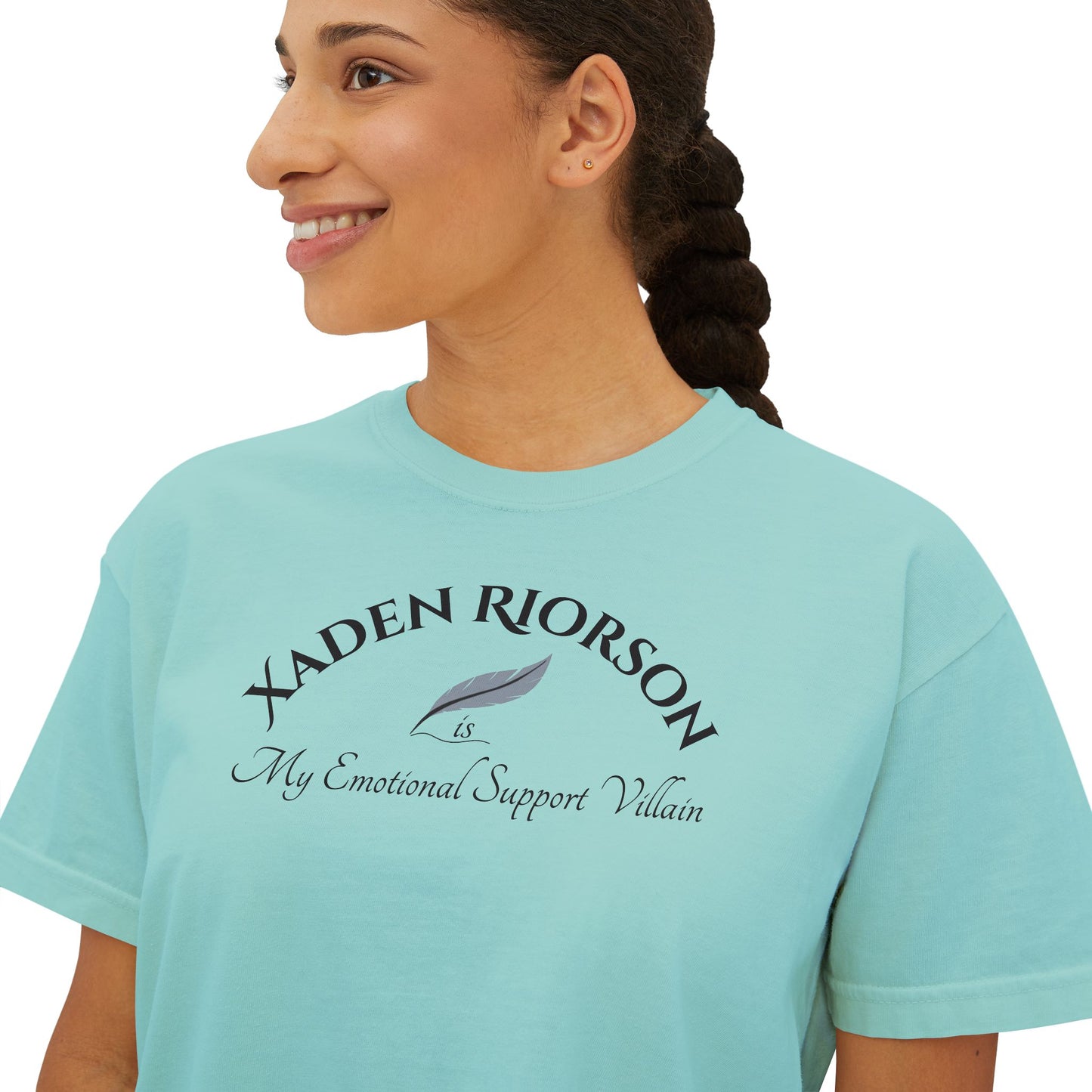 Xaden Cozy Supportive Boxy Tee for Women, Casual Everyday Wear, Gift for Friends, Motivational Women's T-Shirt, Cute Summer Top