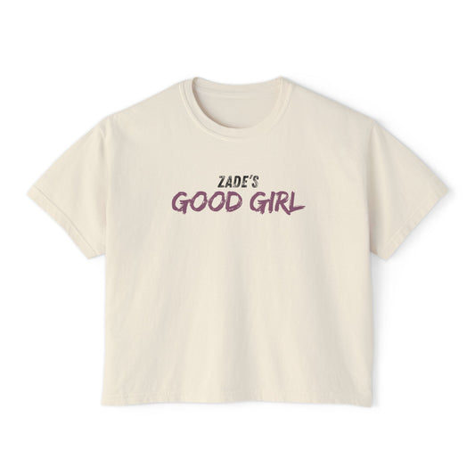 Zade's Good Girl Women's Boxy Tee - Cute Casual Top, Gift for Her, Feminine Style, Everyday Wear, Birthday Outfit