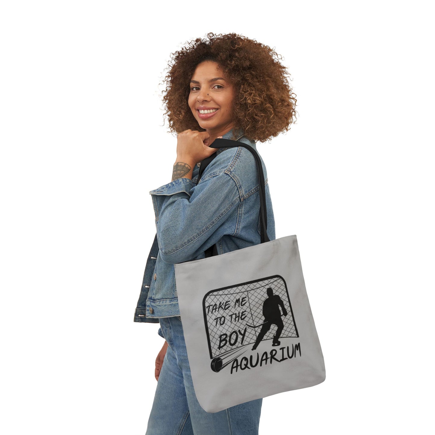 Take Me to the Boy Aquarium Tote Bag | Hockey Fan Canvas Tote