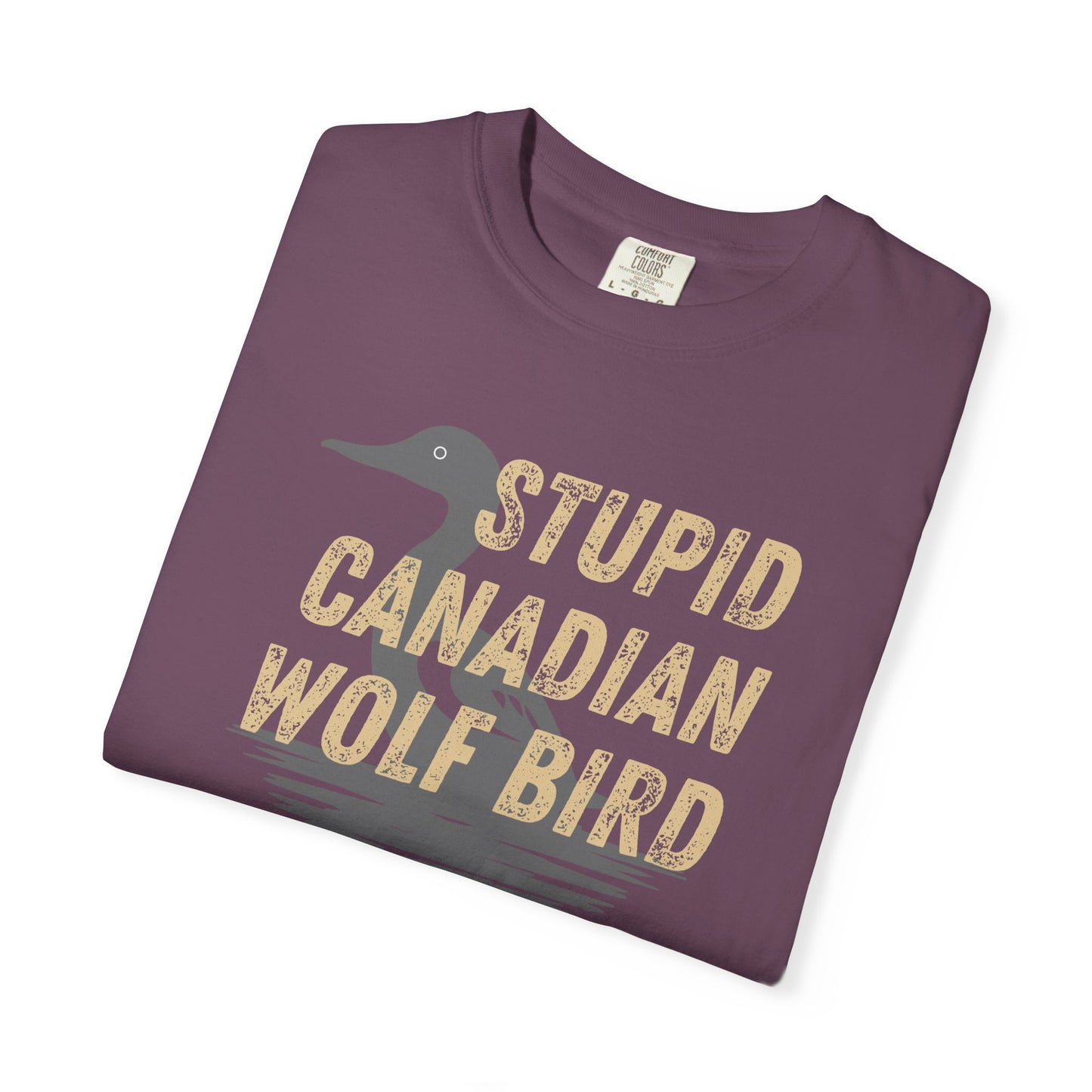 Stupid Canadian Wolf Bird Shirt | Hockey Romance IYKYK Reader Tee