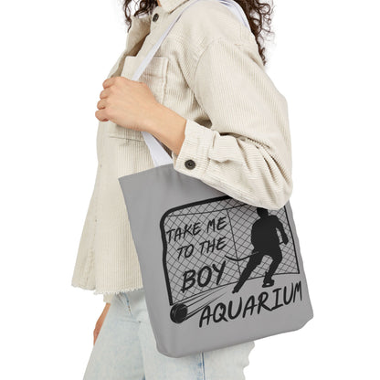 Take Me to the Boy Aquarium Tote Bag | Hockey Fan Canvas Tote