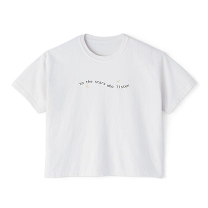 Women's Boxy Tee - ACOMAF 'To the stars who listen' Quote