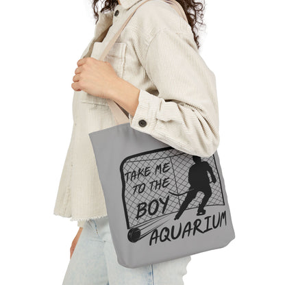 Take Me to the Boy Aquarium Tote Bag | Hockey Fan Canvas Tote