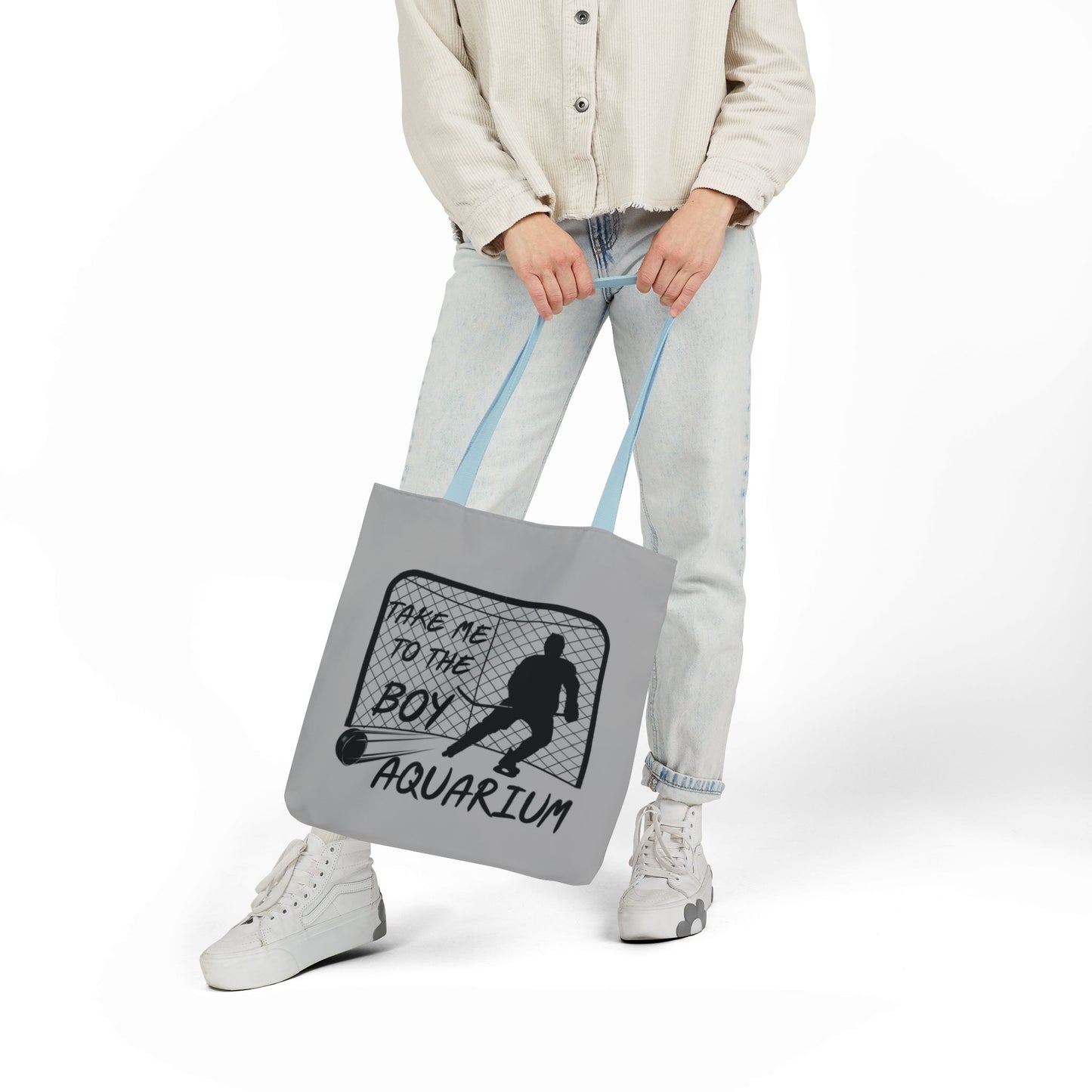 Take Me to the Boy Aquarium Tote Bag | Hockey Fan Canvas Tote