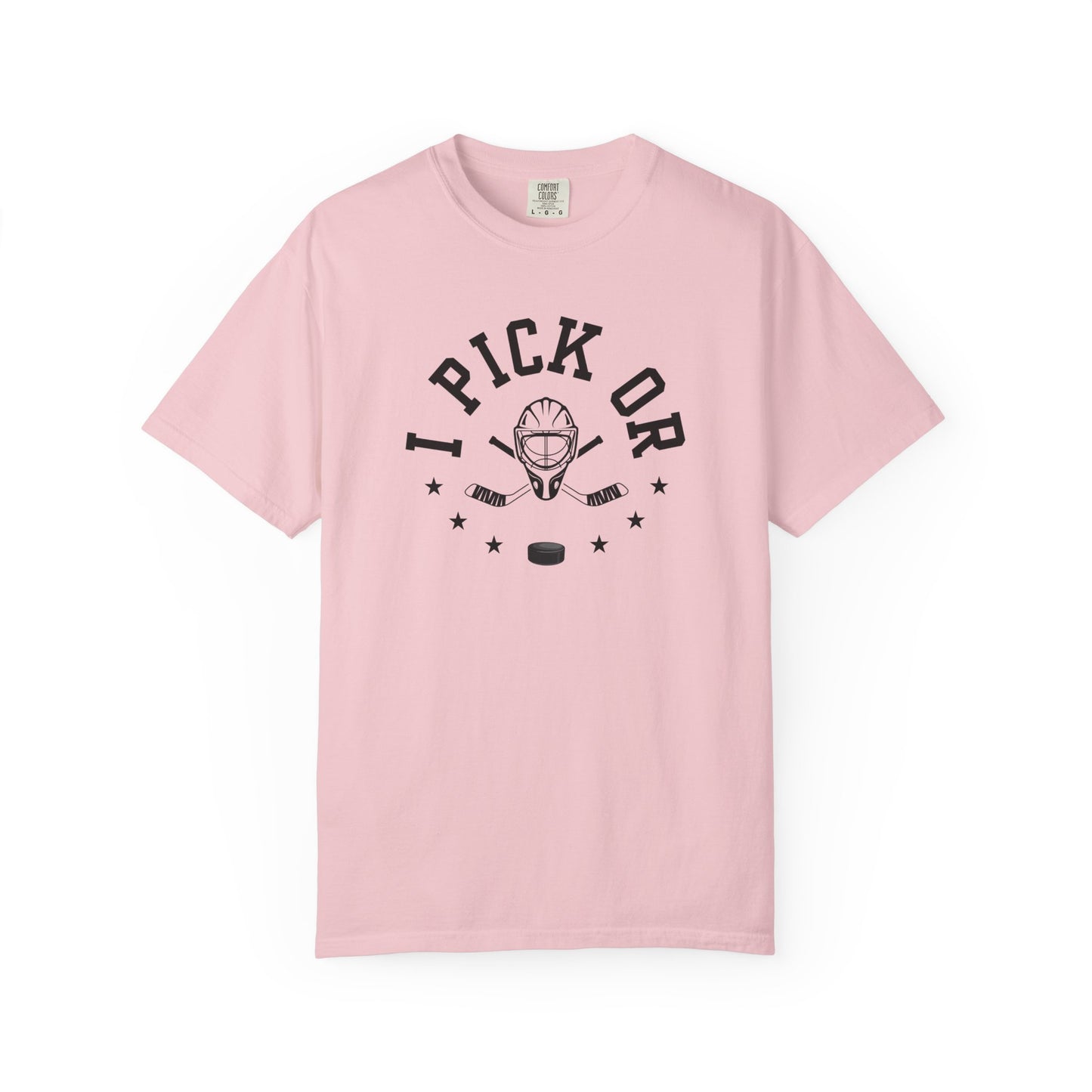 Hockey Romance Reader Tee | "I Pick Or" Goal Mask & Puck Design Relaxed Fit Shirt