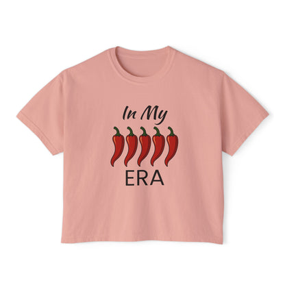 Spicy Vibes Women's Boxy Tee, Fun Stylish Shirt, Trendy Crop Top, Gift for Her, Casual Streetwear, Summer Tee