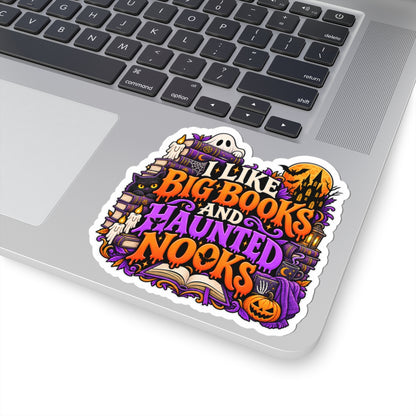 Big Books & Haunted Nooks Sticker | Halloween Reader Decal