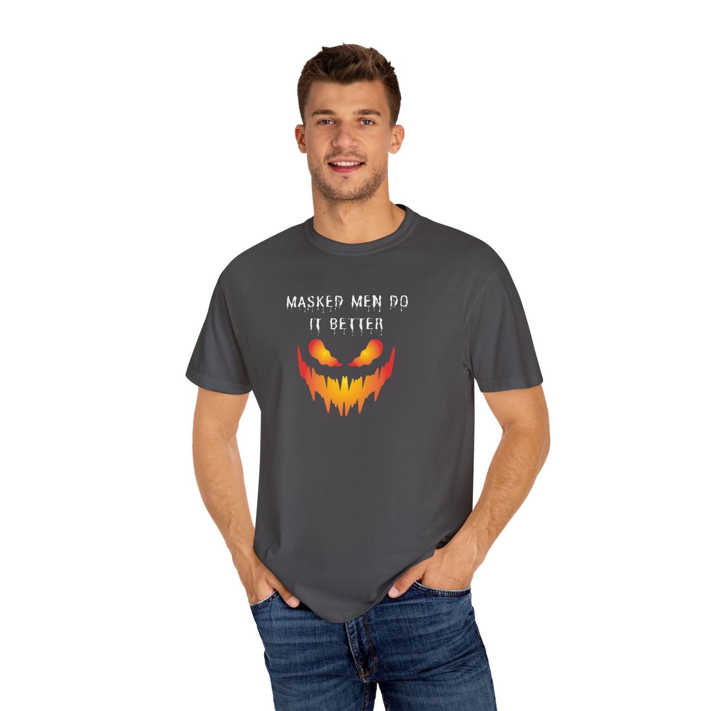 Halloween Graphic T-Shirt - 'Masked Men Do It Better'