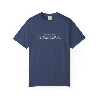 Buy Me Books & Tell Me to STFUATTDLAGG Tee | Minimalist Spicy Bookish Shirt
