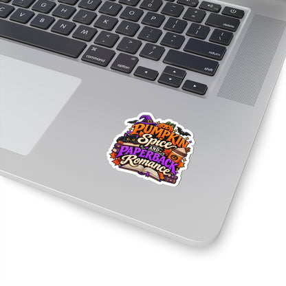 Pumpkin Spice & Paperback Romance Sticker | Fall Book Decal