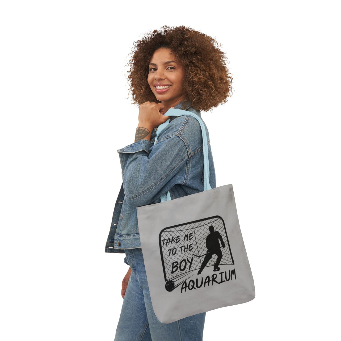 Take Me to the Boy Aquarium Tote Bag | Hockey Fan Canvas Tote