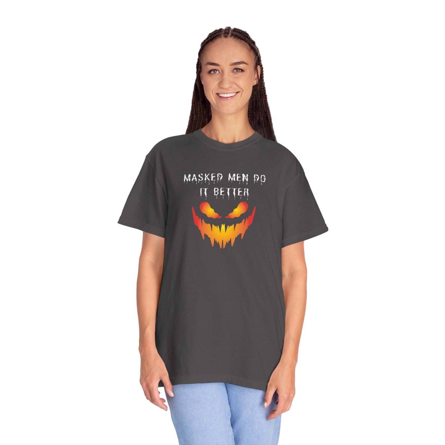 Halloween Graphic T-Shirt - 'Masked Men Do It Better'