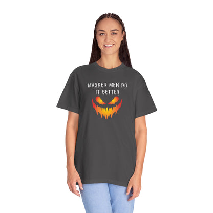 Halloween Graphic T-Shirt - 'Masked Men Do It Better'