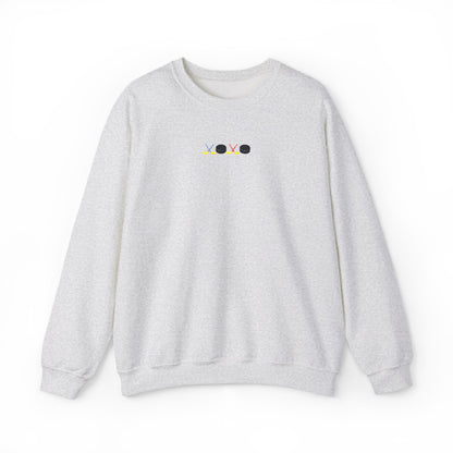 XOXO Hockey Crewneck Sweatshirt | Minimal Embroidered Cozy Pullover