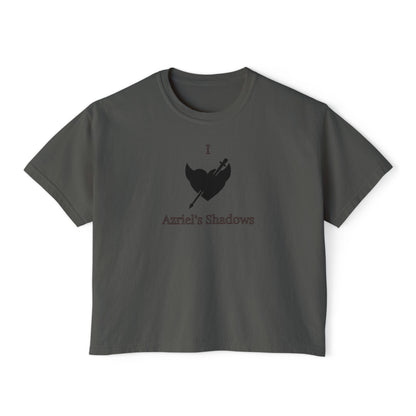 I Love Azriel's Shadows Women's Boxy Tee, Cute Graphic Tee, Gift for Readers, Literary Tee, Casual Comfort Wear