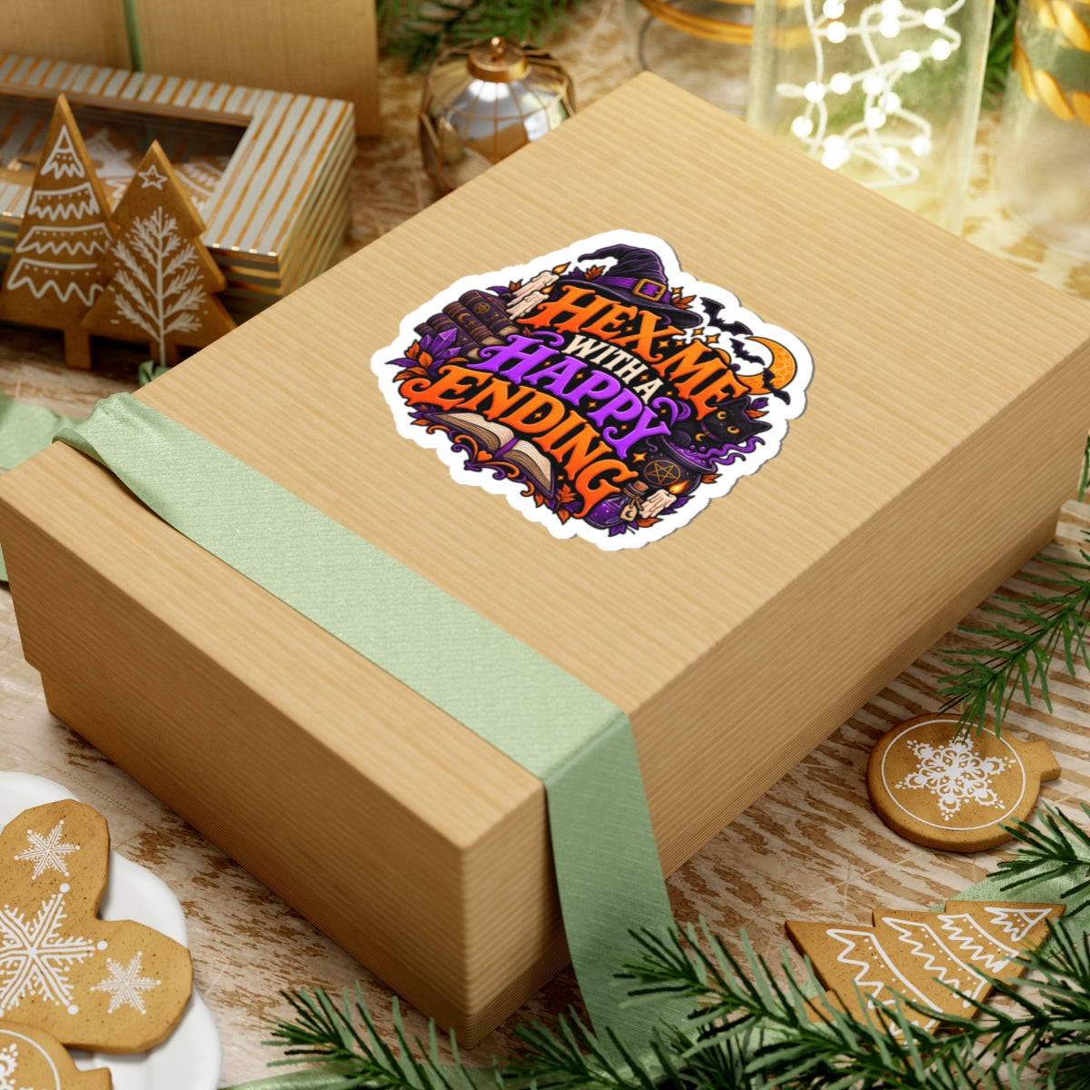 Hex Me With a Happy Ending Sticker | Witchy Romance Decal