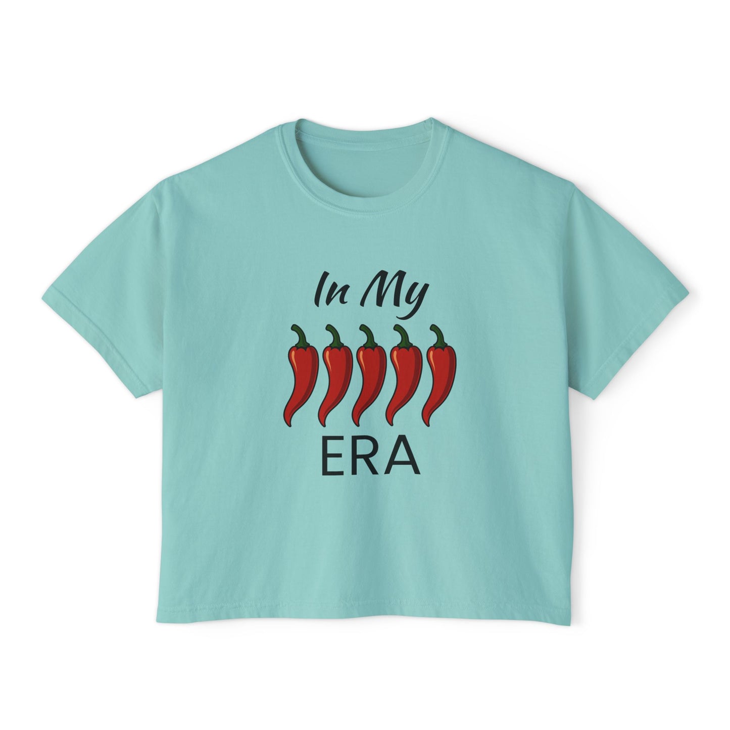 Spicy Vibes Women's Boxy Tee, Fun Stylish Shirt, Trendy Crop Top, Gift for Her, Casual Streetwear, Summer Tee