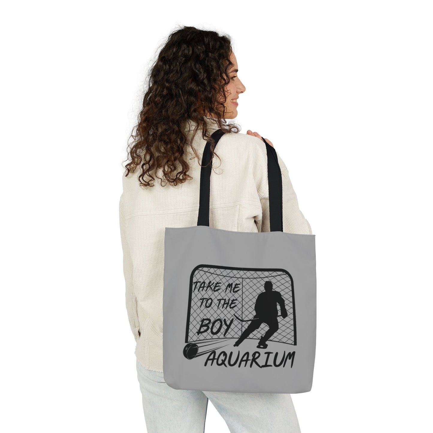 Take Me to the Boy Aquarium Tote Bag | Hockey Fan Canvas Tote