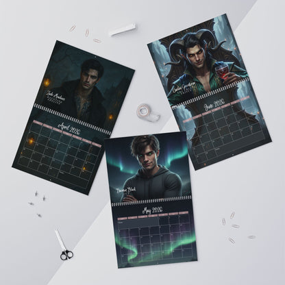 My Book Boyfriends 2026 Wall Calendar – Romantasy & BookTok Art Calendar