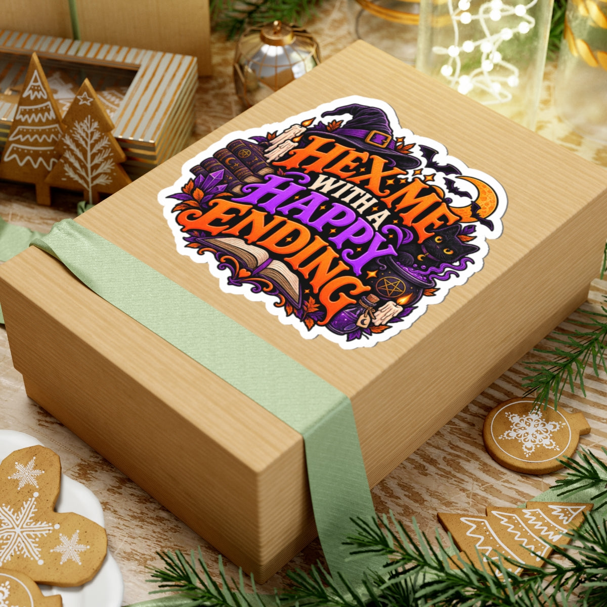 Hex Me With a Happy Ending Sticker | Witchy Romance Decal