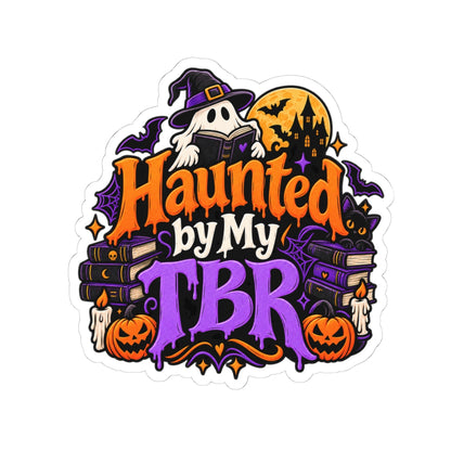 Haunted by My TBR Sticker | Funny Halloween Reader Decal