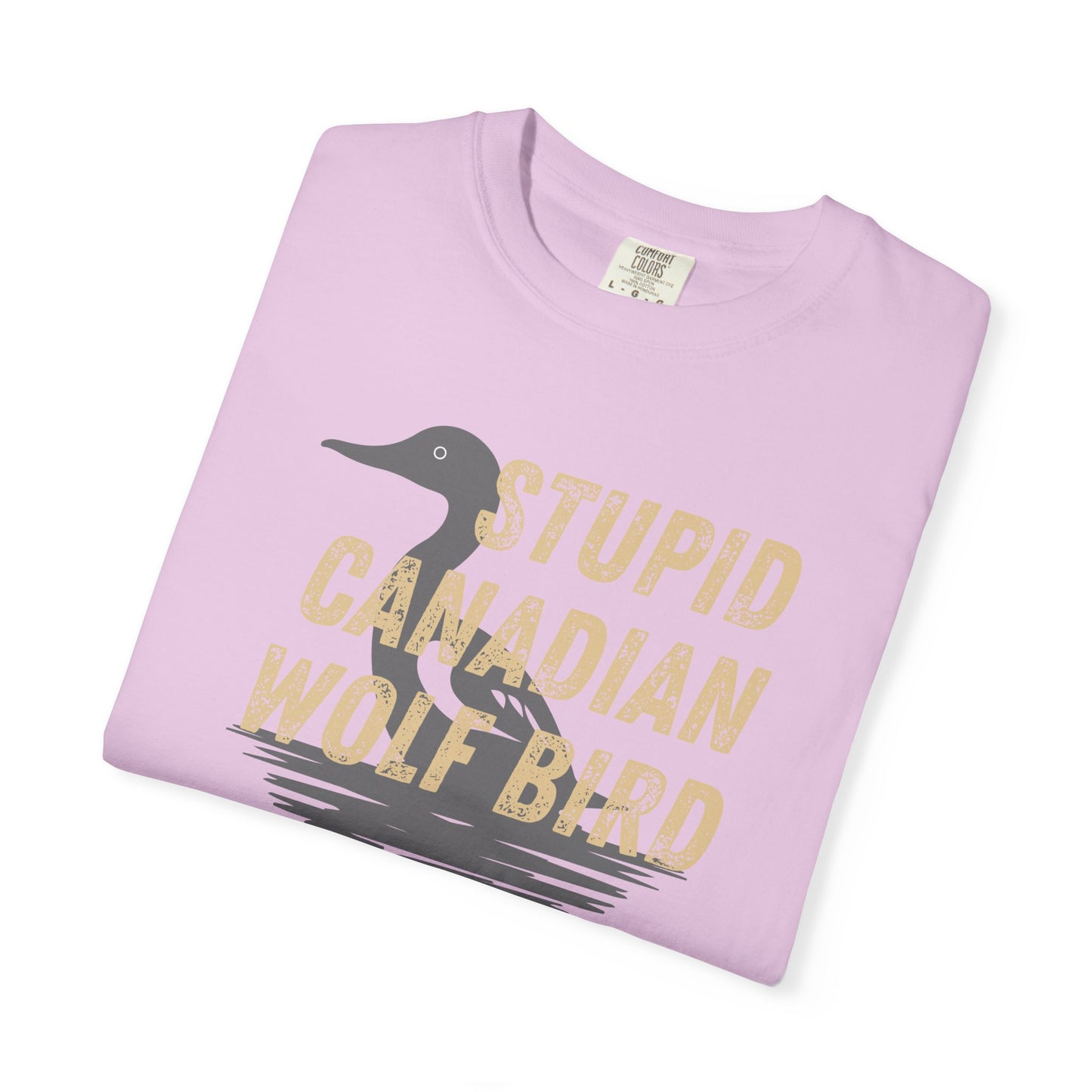 Stupid Canadian Wolf Bird Shirt | Hockey Romance IYKYK Reader Tee