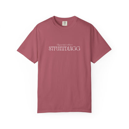 Buy Me Books & Tell Me to STFUATTDLAGG Tee | Minimalist Spicy Bookish Shirt