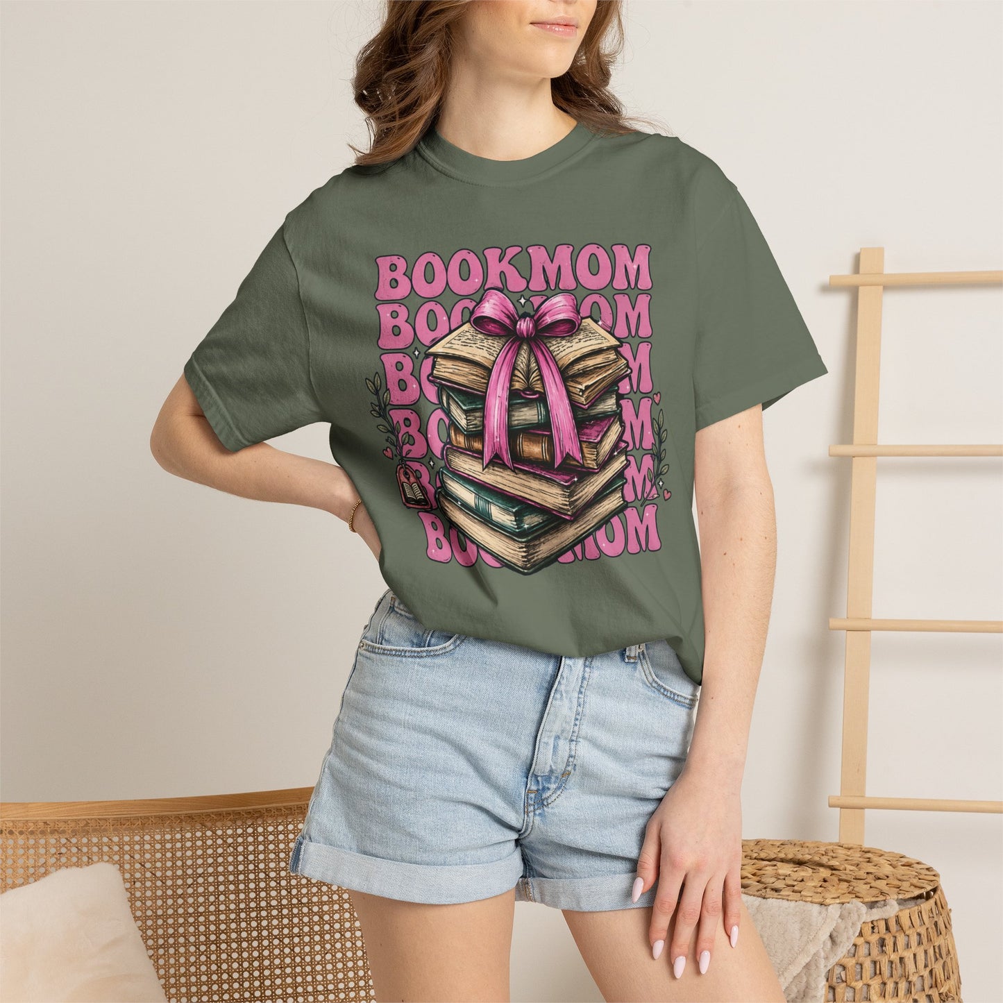 BookMom_Shirt_Moss