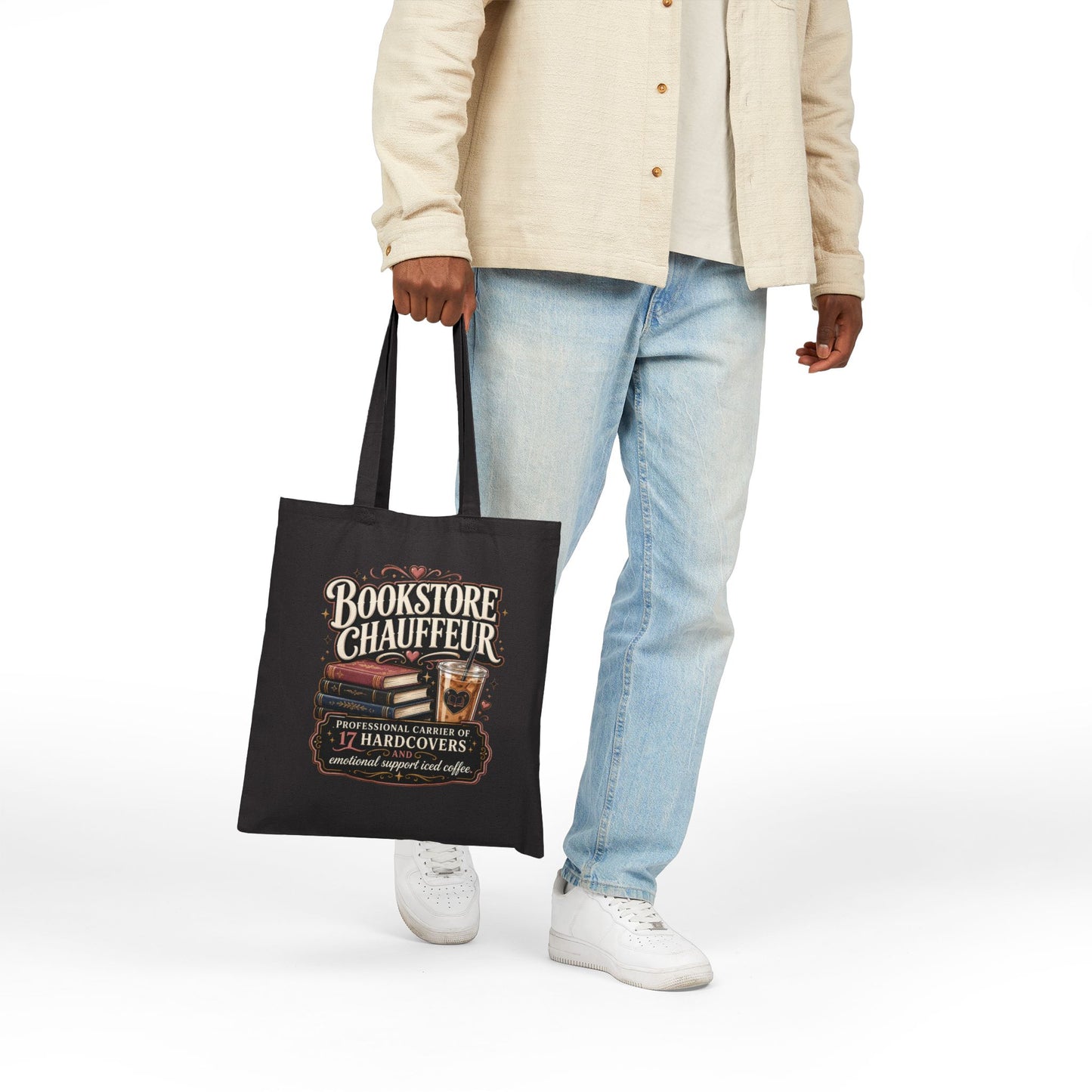 Bookstore_Chauffeur_tote_bag_Black_Mockup 1