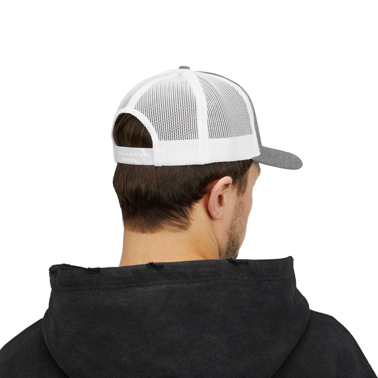 DILF_Trucker_Cap_Heather Grey/White back