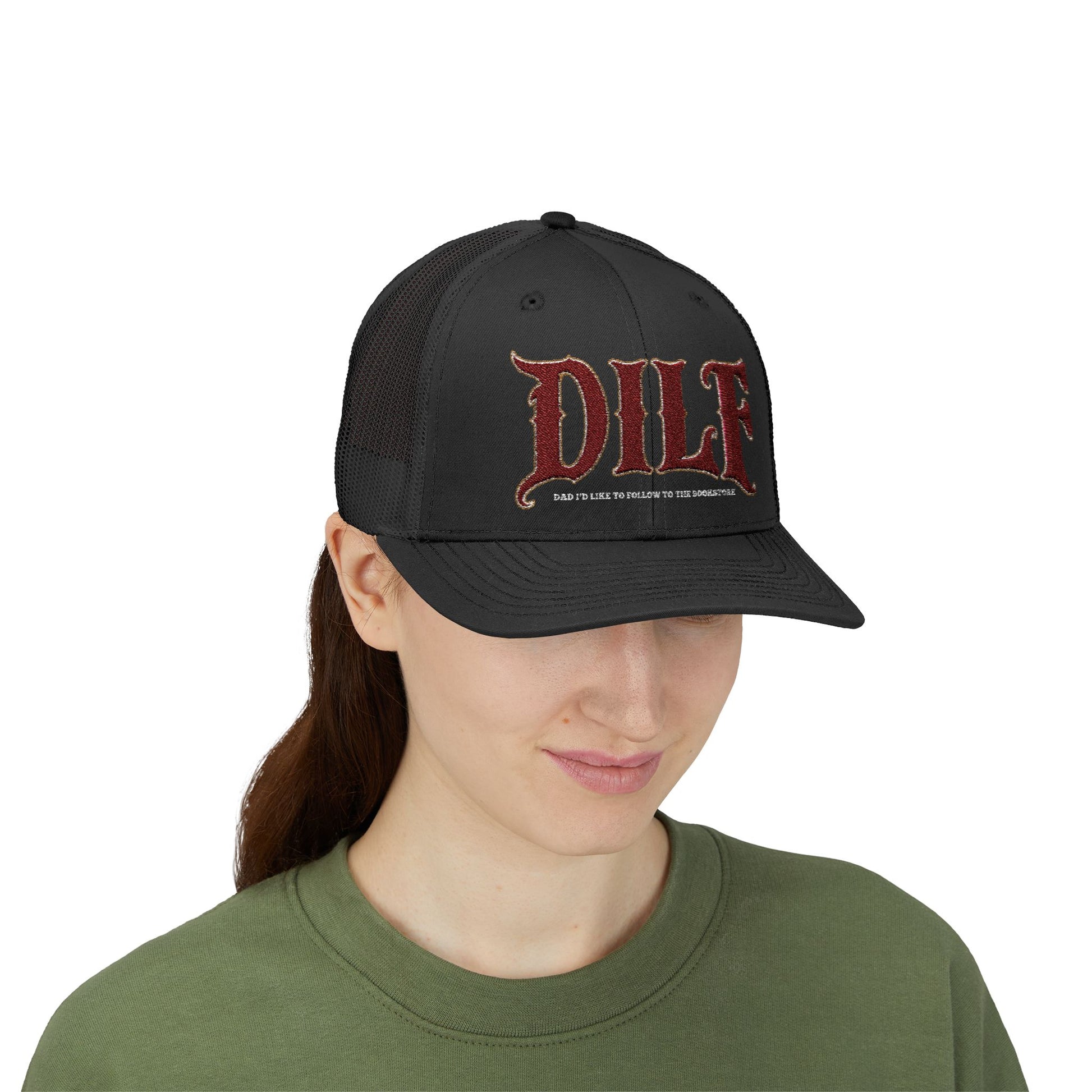 DILF_Trucker_Cap_when_worn unisex