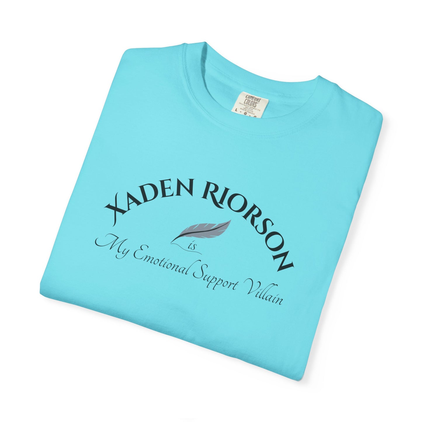 Emotional Support Villain Shirt Xaden Riorson Lagoon Blue