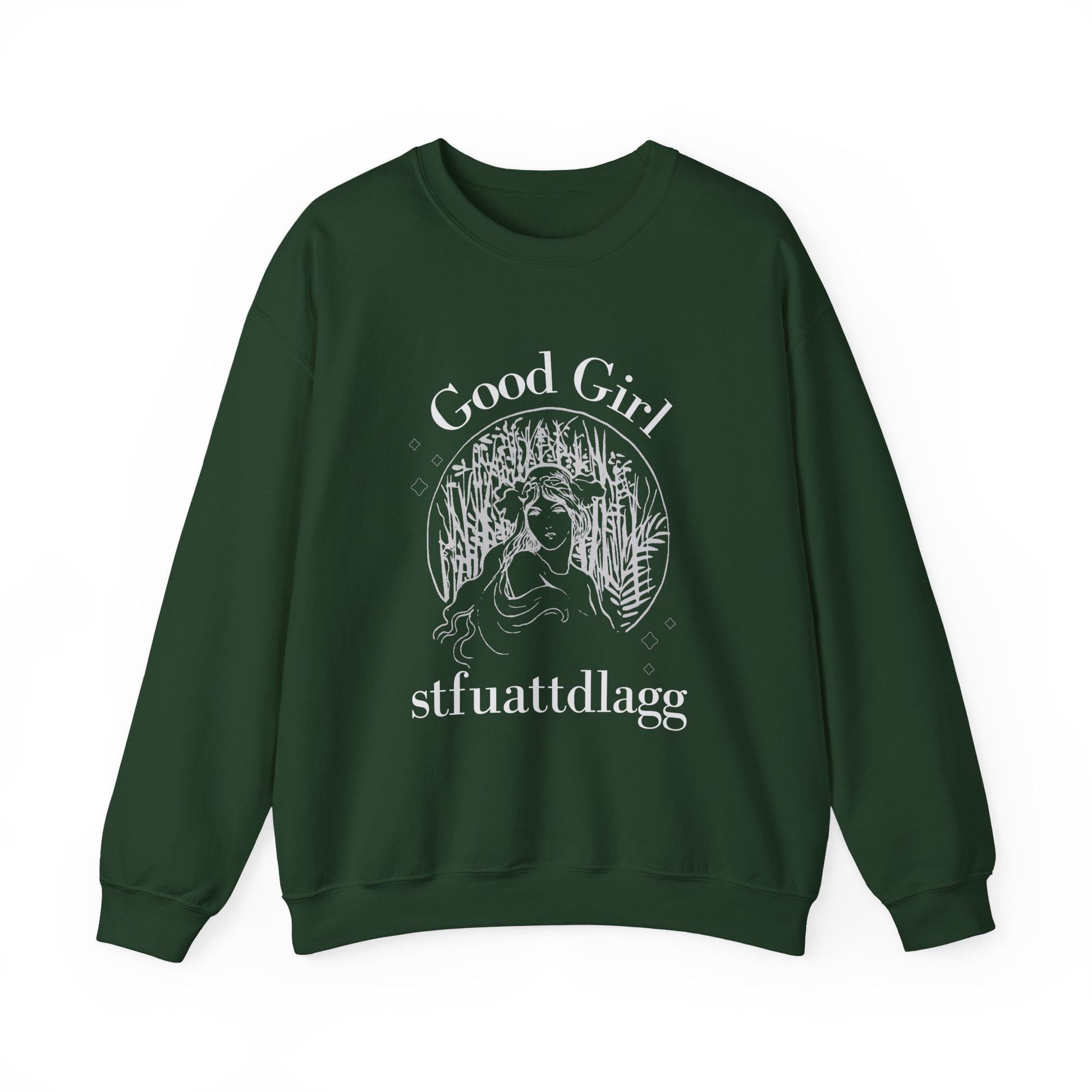 Good_Girl_STFUATTDLAGG_Sweatshirt_Forest_Green