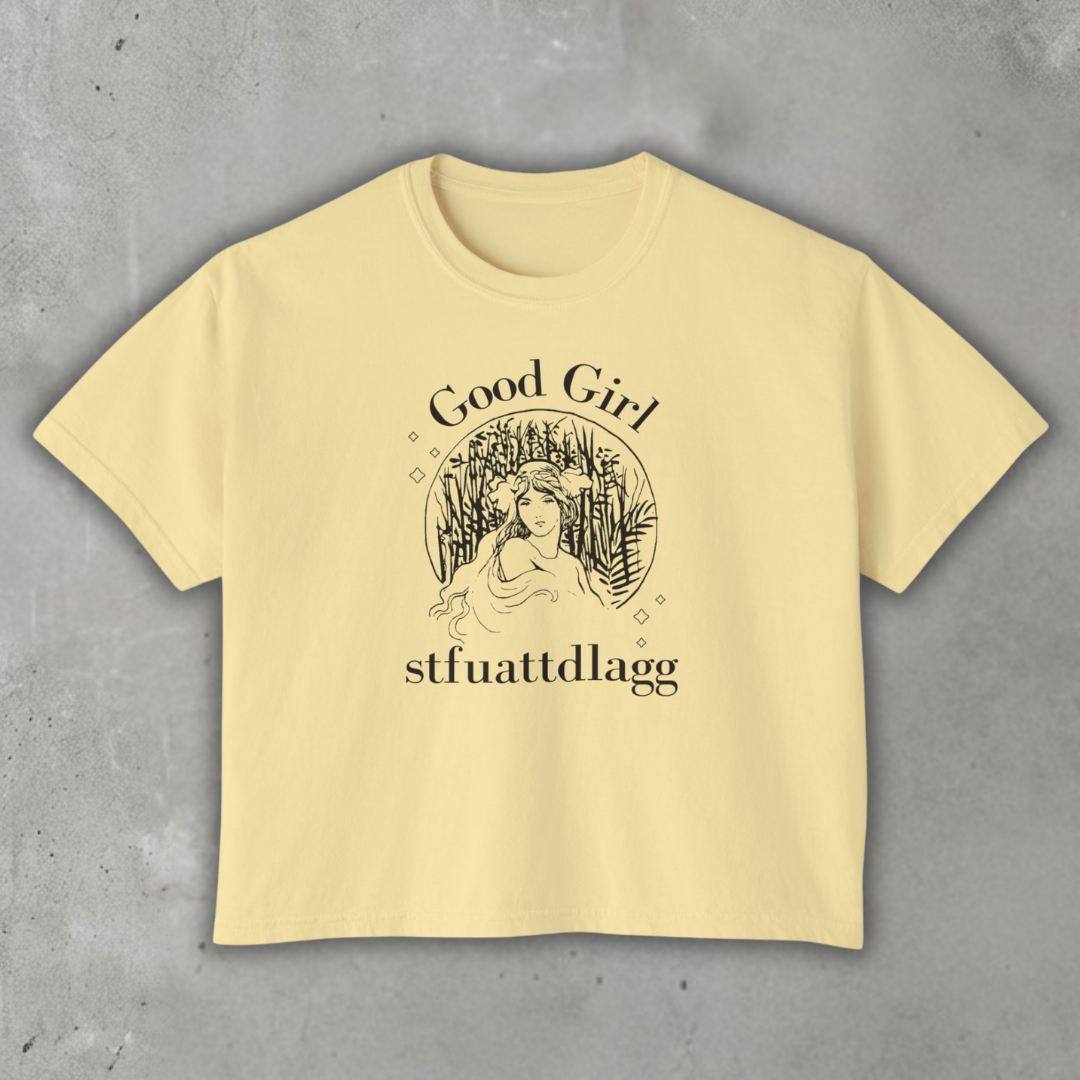 Good_girl_STFUATTDLAGG_Boxy_Tee_Butter