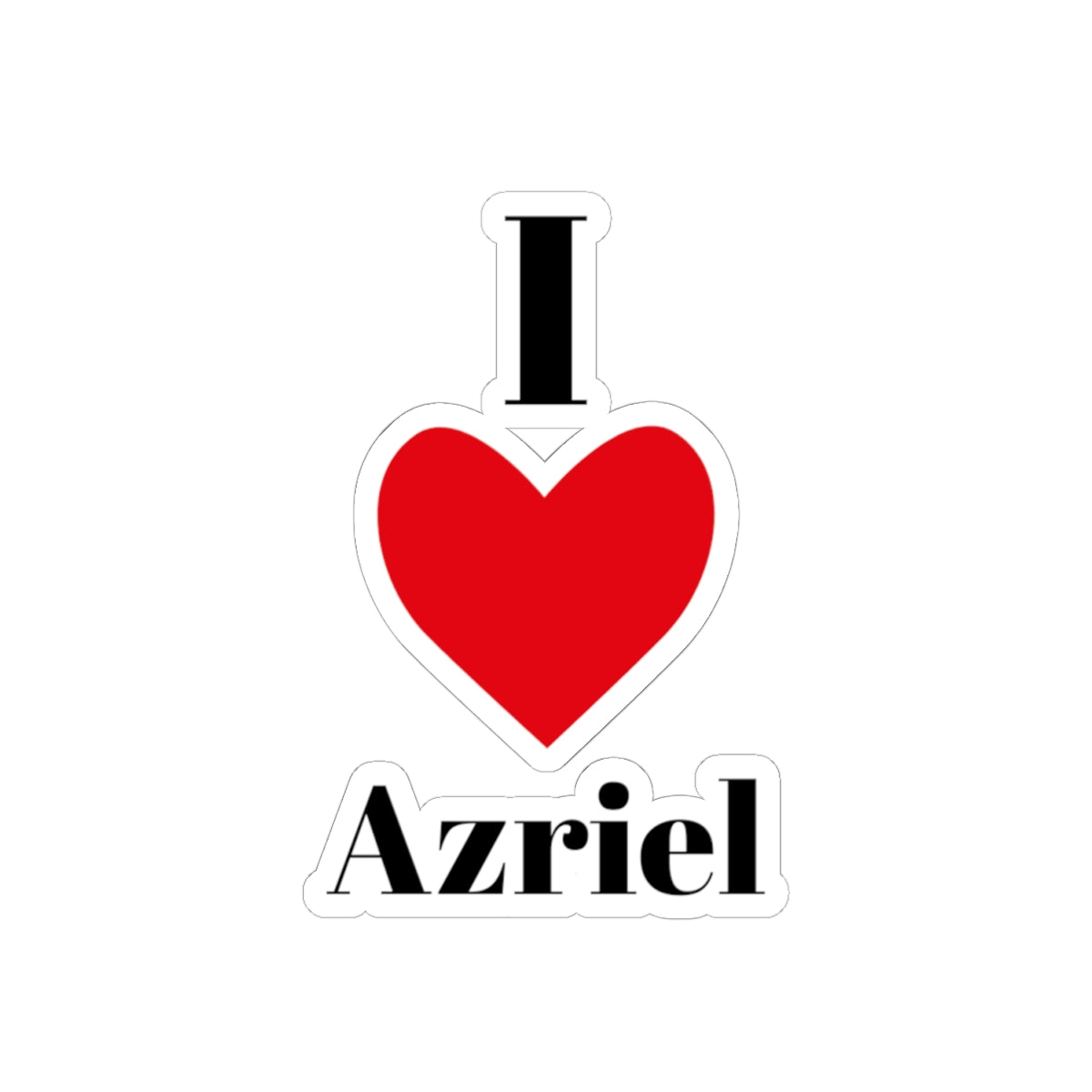 I Love Azriel Kiss-Cut Stickers 2