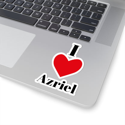I Love Azriel Kiss-Cut Stickers mockup 2