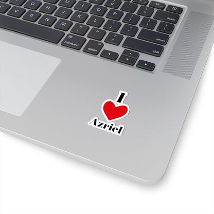 I Love Azriel Kiss-Cut Stickers mockup 4