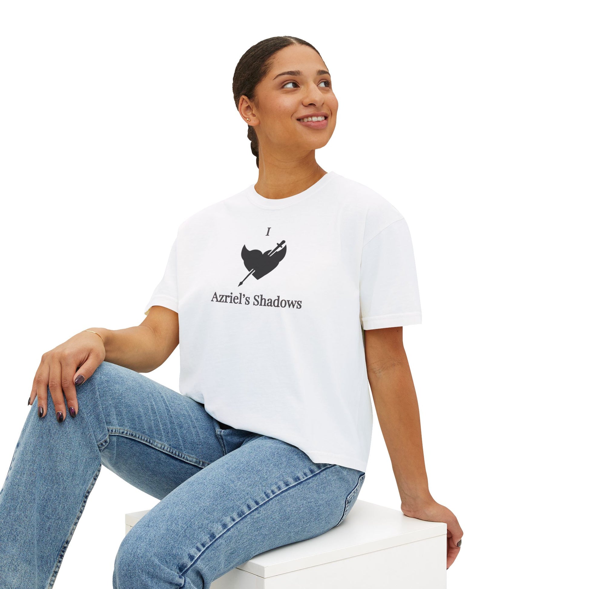 I Love Azriel's Shadows White Mockup 2 