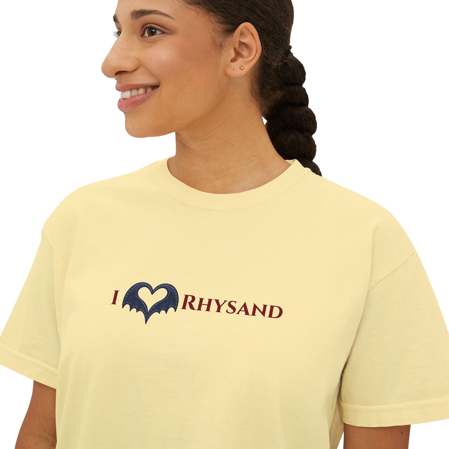 I ❤️ RHYSAND wings butter boxy tee