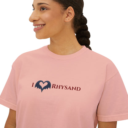 I ❤️ RHYSAND wings peachy boxy tee