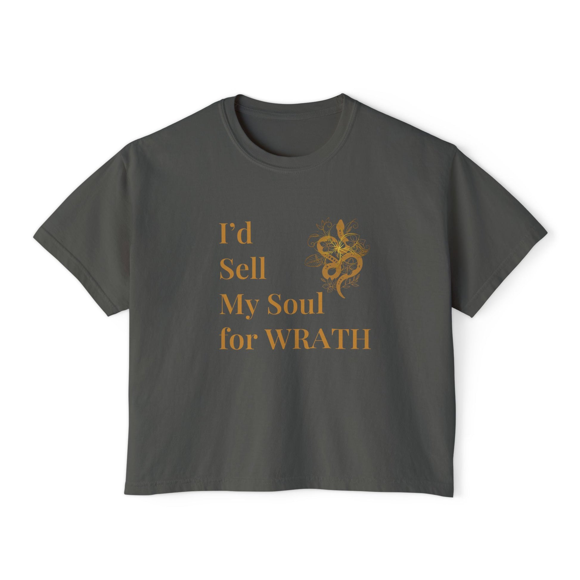 I'd Sell My Soul for Wrath, Casual Shirt, Gift for Her, Funny Tee, Trendy Top Pepper