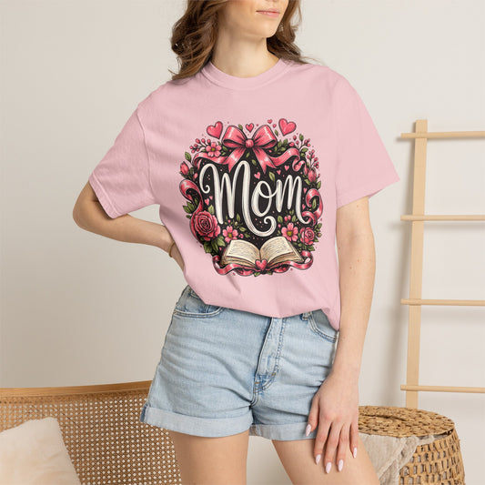 Mom_Floral_T-Shirt_Heart_and_Book