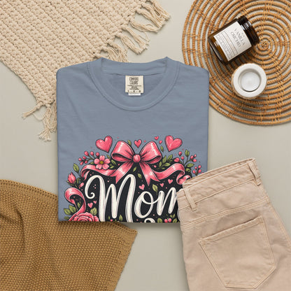 Mom_Floral_T-Shirt_Heart_and_Book_Blue_Jean